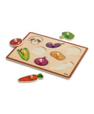 Viga Wooden Knob Puzzle -  Vegetable