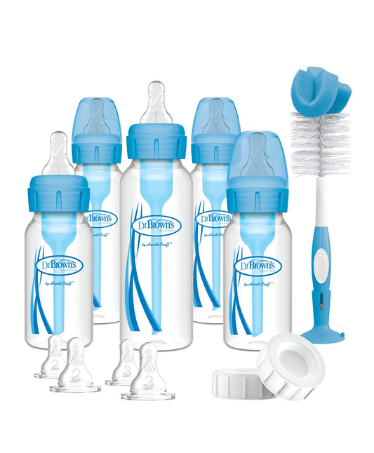 Dr. Brown's PP Narrow Anti-Colic Options+ Baby Bottle - Blue Set