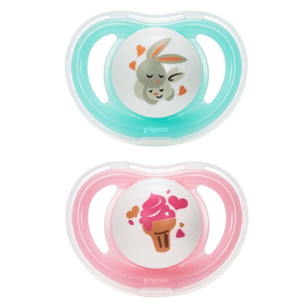 Pigeon Mini Light Pacifier Twin Girl S - Pack of 2