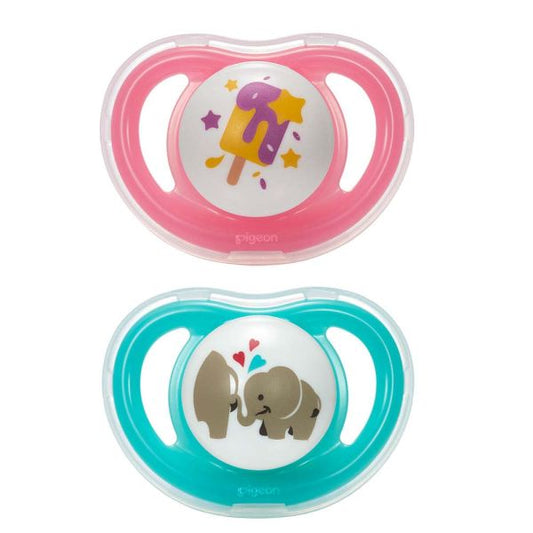 Pigeon Mini Light Pacifier Twin Girl M - Pack of 2