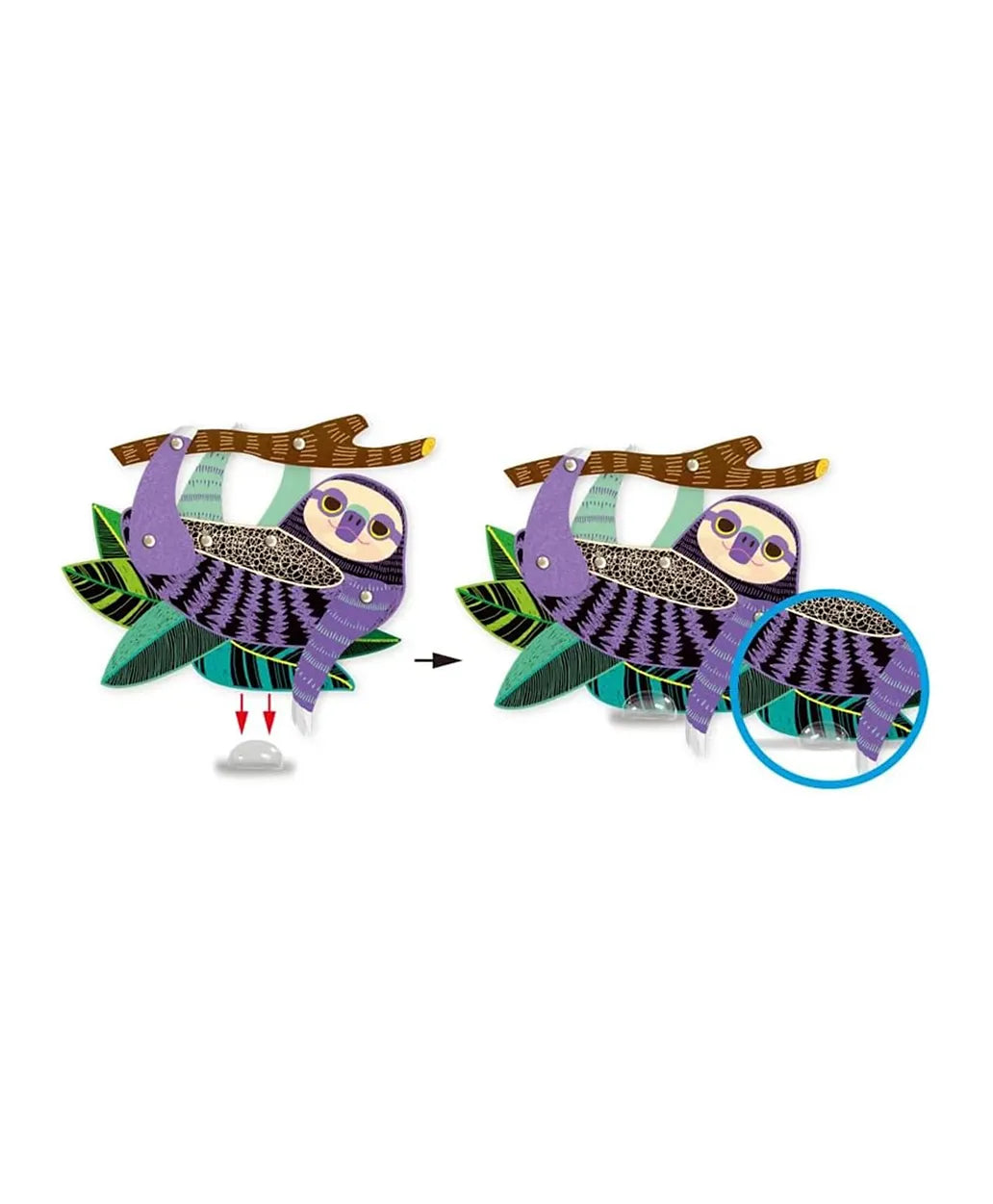 Avenir Scratch Create Your Own Magical Scratch Art Puppets - Jungle Animals - Laadlee