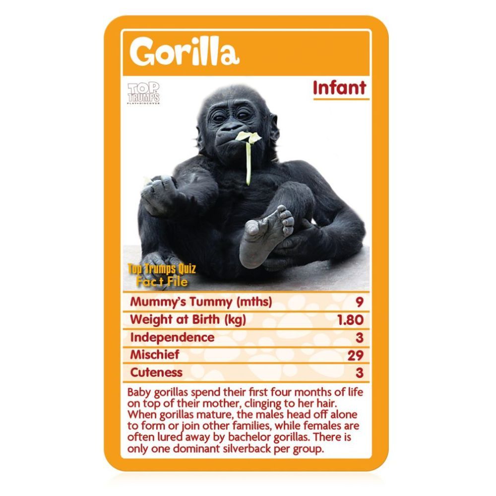 Winning Moves Top Trumps Baby Animals Card