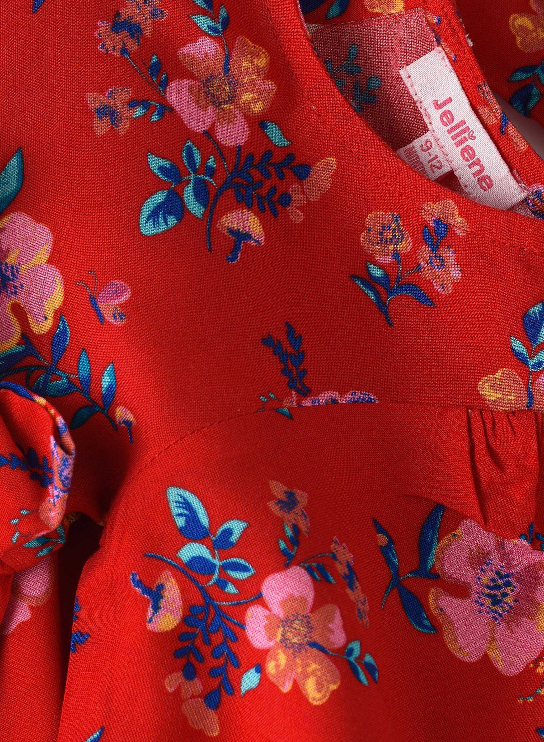 Jelliene All Over Printed Dress - Red - Laadlee