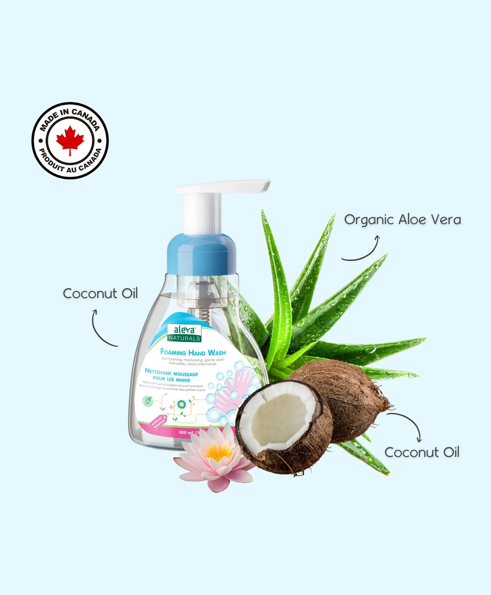 Aleva Naturals Foamimg Hand Wash Water Lily - 300ml - Laadlee