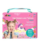 Avenir Nail Stickers and Tattoos Kit - Unicorn - Laadlee
