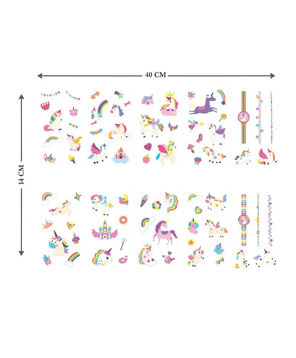 Avenir Nail Stickers and Tattoos Kit - Unicorn - Laadlee