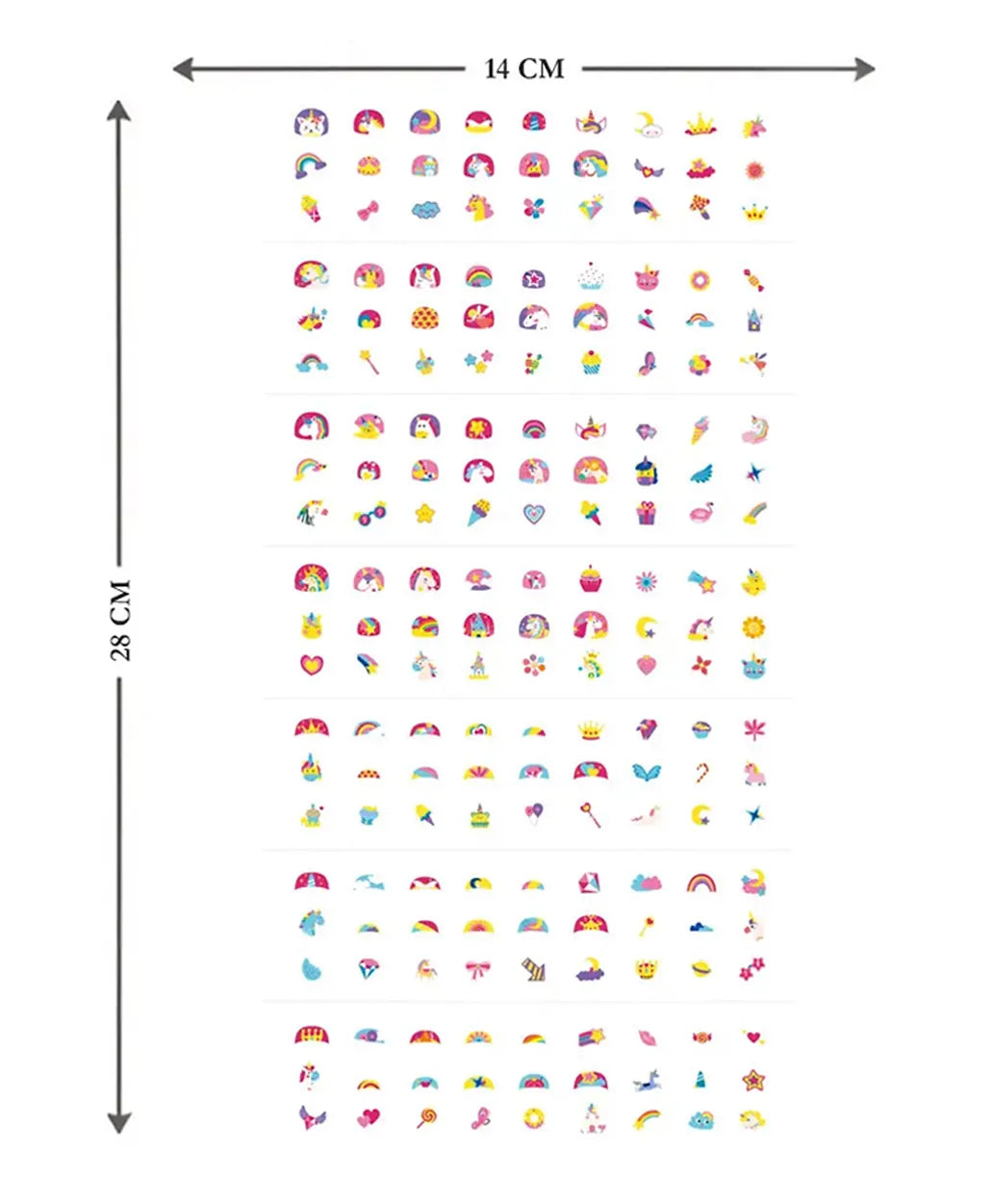 Avenir Nail Stickers and Tattoos Kit - Unicorn - Laadlee