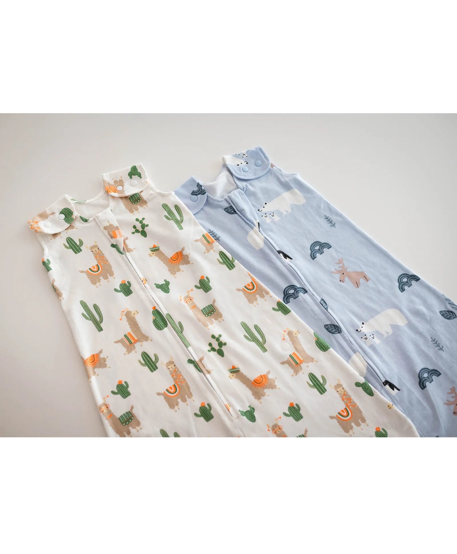 Tickle Tickle Organic Cotton Sleeping Bag Value Pack | 78Cm - Snowfluffs / Llama - Laadlee