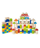 Viga Wooden Blocks Alphabet & Numbers - 100Pcs