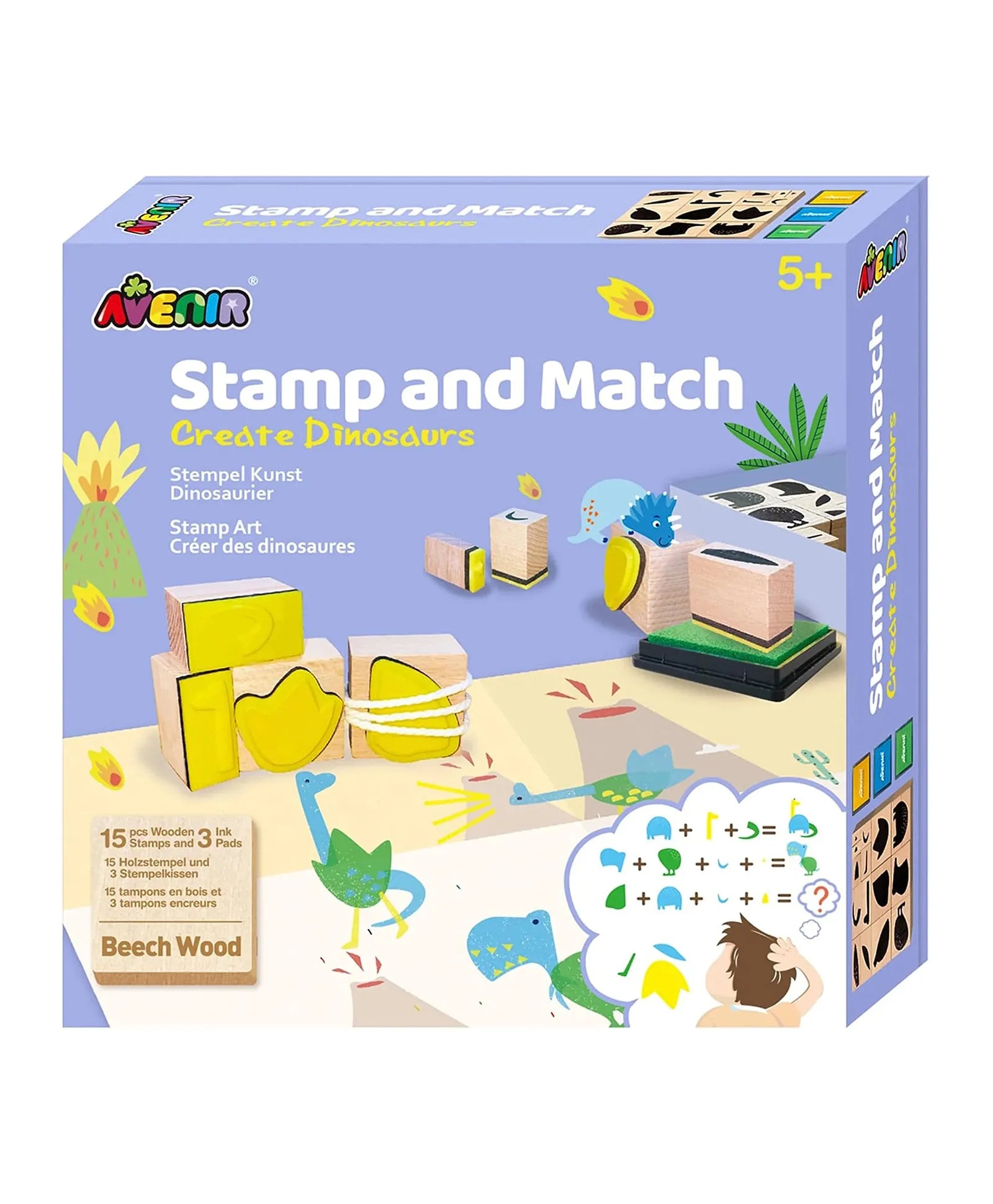 Avenir Stamp and Match - Create Dinosaurs - Laadlee