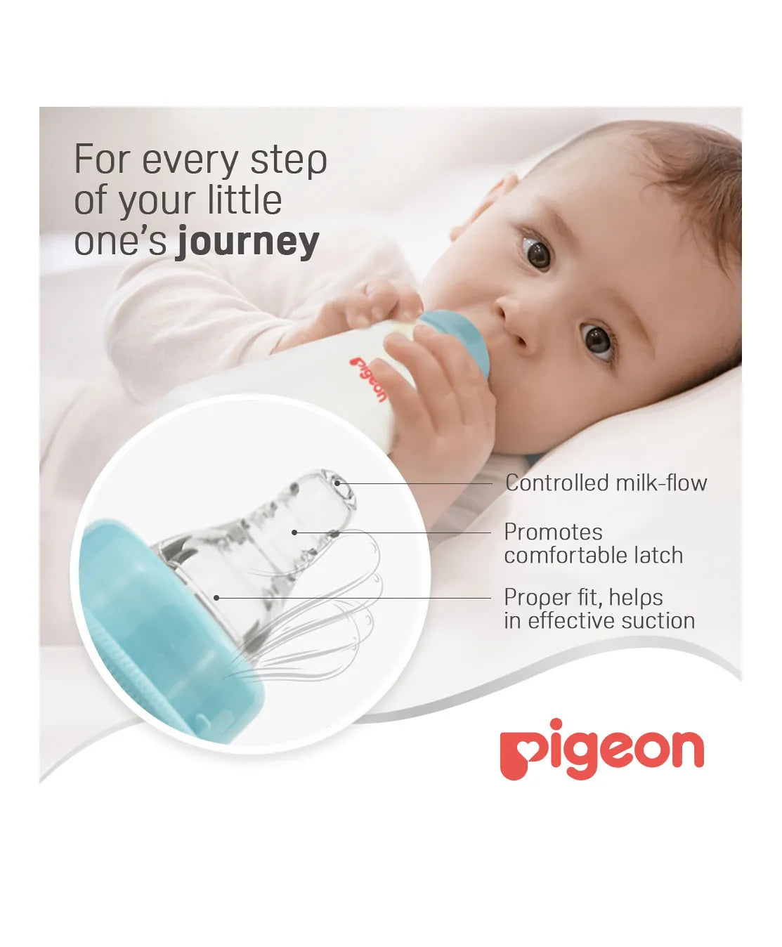 Pigeon Plastic Feeding Bottle 240ml - Assorted