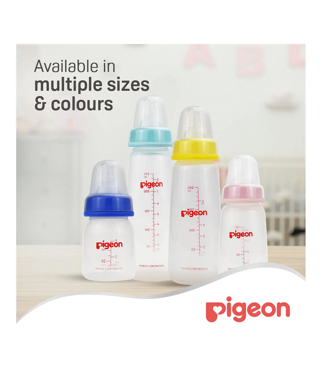 Pigeon Plastic Feeding Bottle 240ml - Assorted