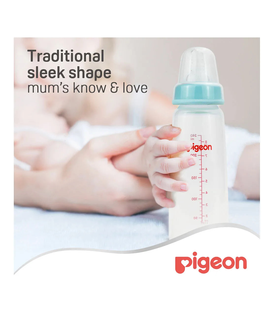 Pigeon Plastic Feeding Bottle 240ml - Assorted