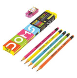 Doms Neon RT HB/2 Round Pencils 12 Pcs