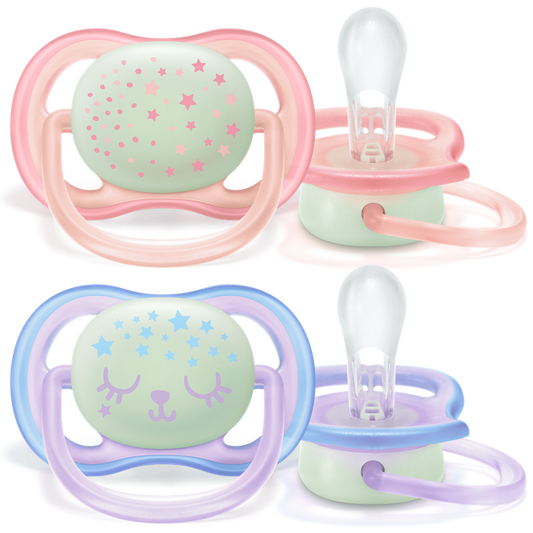 Philips Avent Ultra Air Soother Nighttime 0M-6M Girl - 2 Pcs