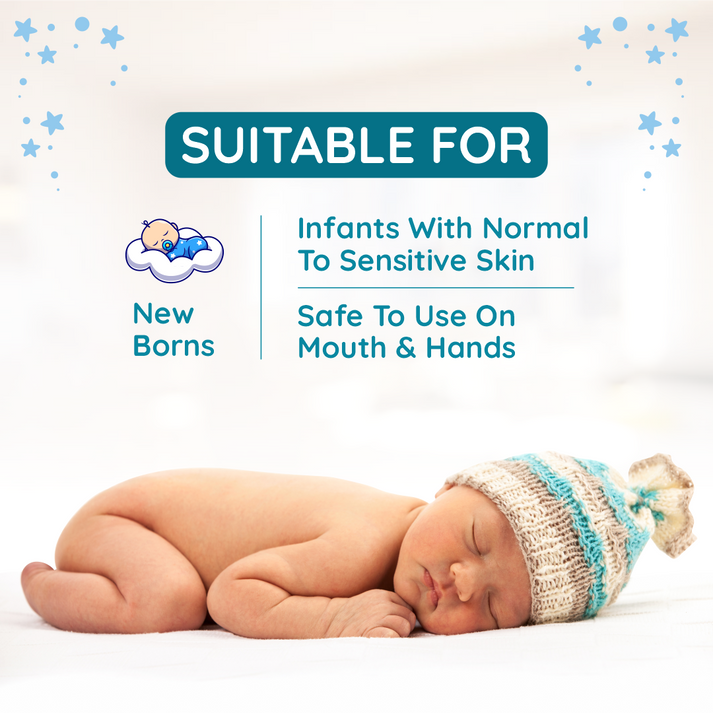 Mother Sparsh 99% Pure Water Baby Wipes - 72pcs (Pack of 4) - Laadlee