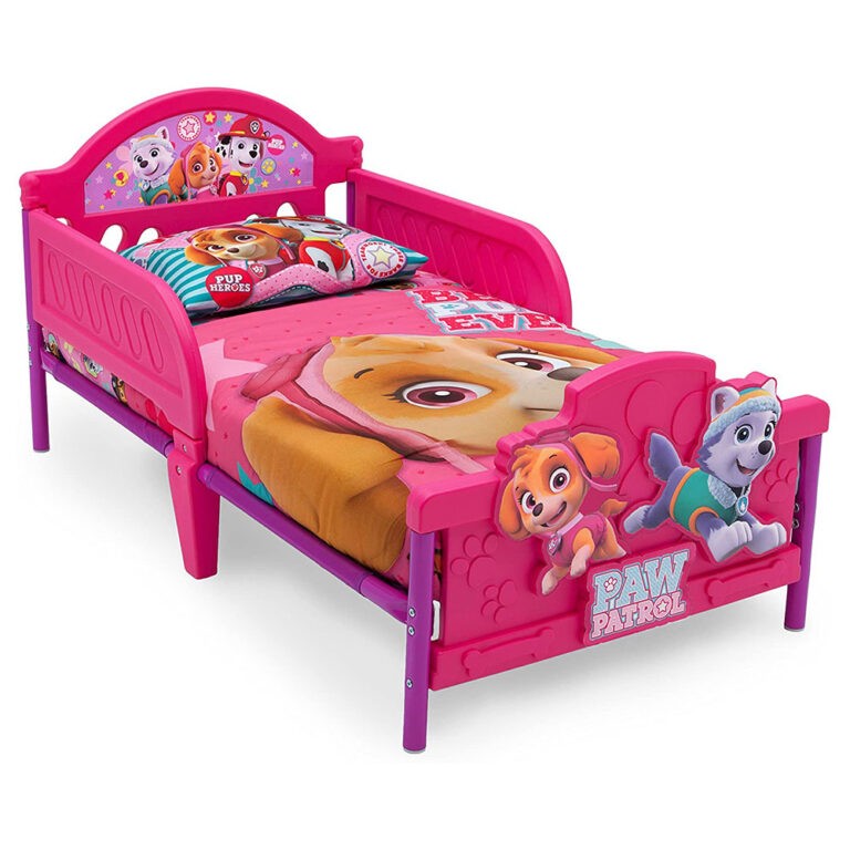 Delta Children Paw Patrol 3D Footboard Toddler Bed With Guardrail