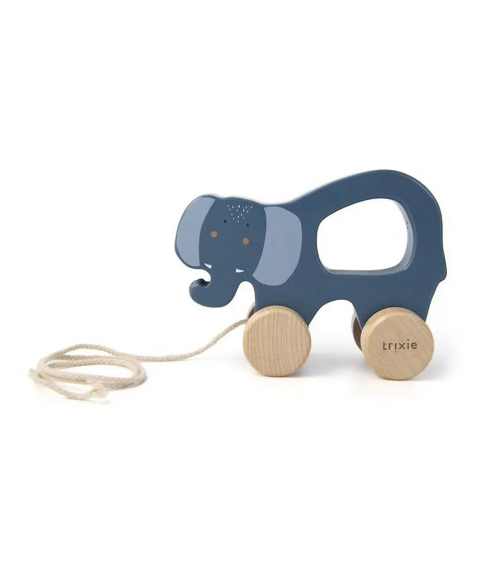Trixie Wooden Pull Along Toy - Mrs. Elephant