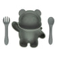 Babies Basic Panda Feeding Set 3pcs - Grey