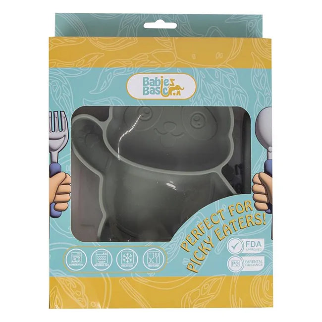 Babies Basic Panda Feeding Set 3pcs - Grey