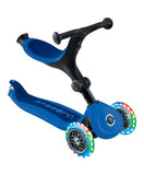 Globber Go Up Sporty Lights Scooter - Navy Blue & Dark Blue