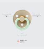 BIBS Colour Latex Size 2 Pacifier - Vanilla GLOW