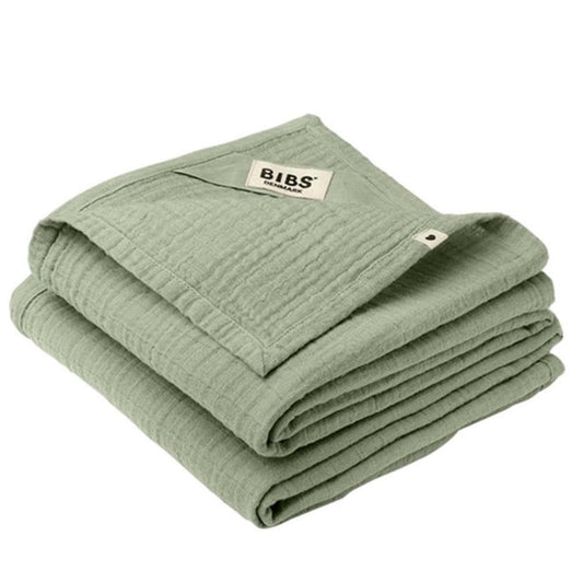 BIBS Muslin Cloth 2-Pack 70x70 cm - Sage