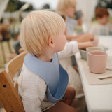 Mushie Silicone Bib Powder Blue - Laadlee