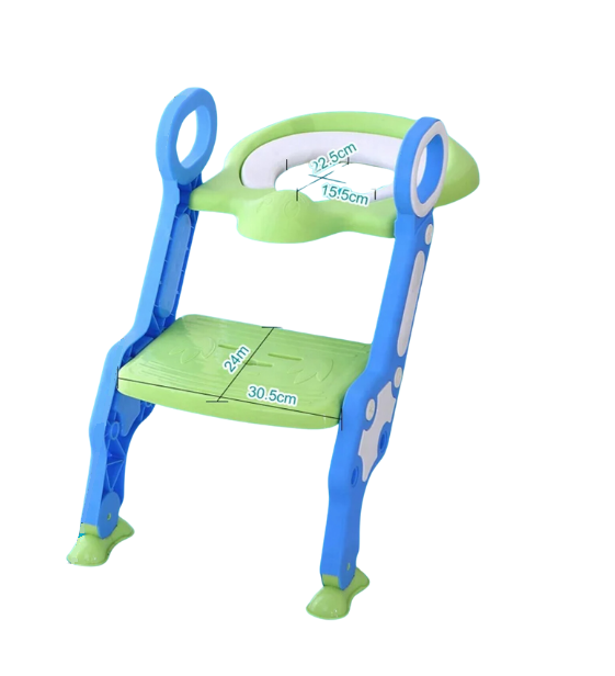 Pikkaboo EasyGo+ Potty Training Seat with Step Ladder - Blue & Green