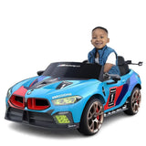 Megastar M8 Gte Style Racing 24V Electric Ride-On Car With Parental Remote Control - Blue