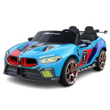 Megastar M8 Gte Style Racing 24V Electric Ride-On Car With Parental Remote Control - Blue