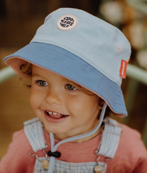 Hello Hossy Bucket Hat - Mini Aqua