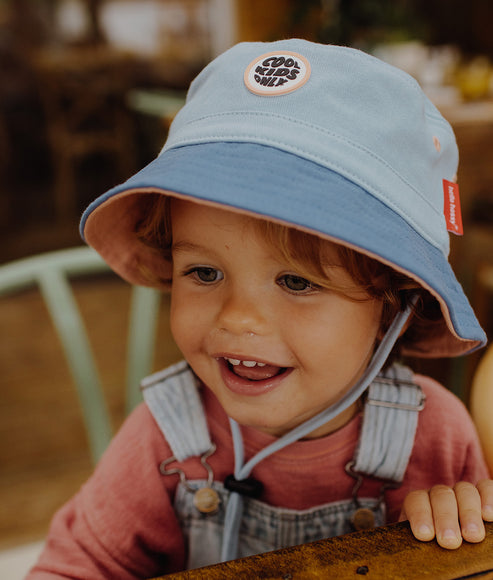 Hello Hossy Bucket Hat - Mini Aqua