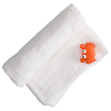 Anvi Baby Organic 6 layered Muslin Bath Towel - White Lotus