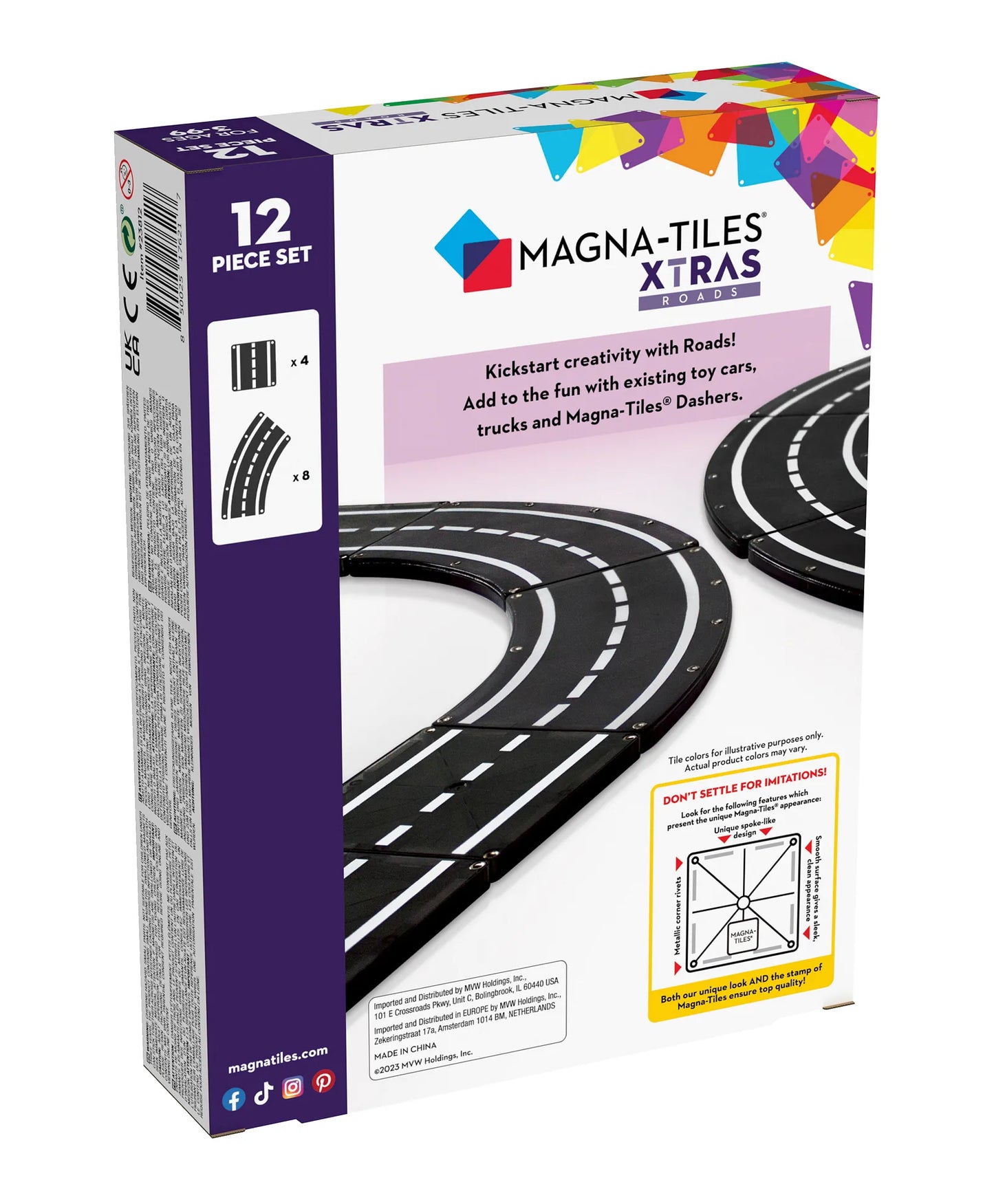 Magna-Tiles Xtras Roads 12 Pcs Set