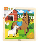 Viga Wooden 9-Piece-Puzzle  - Horse