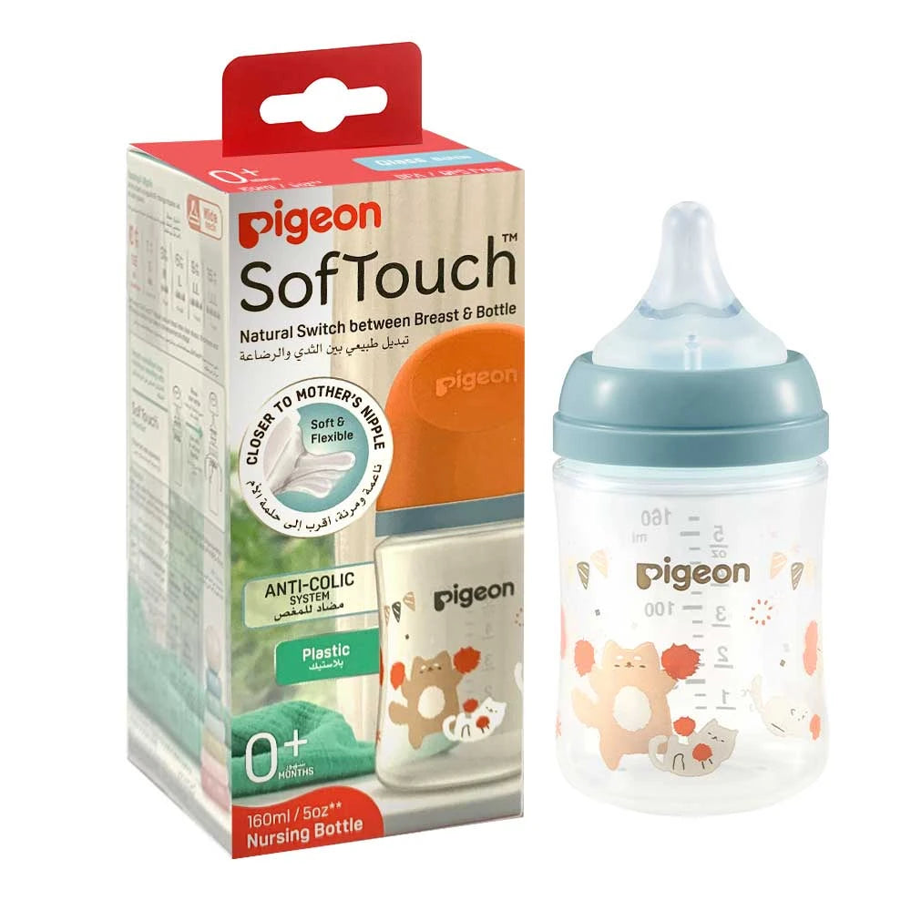 Pigeon Softtouch WN Plastic Cat Bottle - 160ml