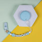 Babies Basic Customized Macaron Pacifier Clip - Blue