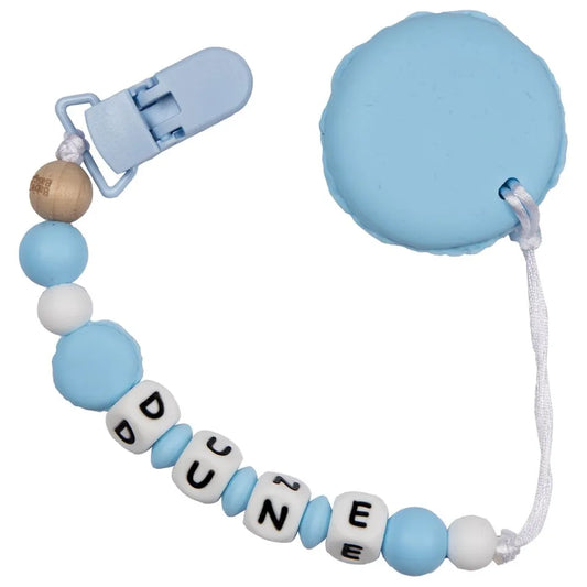 Babies Basic Customized Macaron Pacifier Clip - Blue