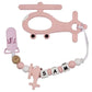 Babies Basic Customized Helicopter Pacifier Clip - Pink