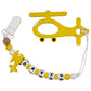 Babies Basic Customized Helicopter Pacifier Clip - Yellow