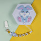 Babies Basic - Customized Bunny Pacifier Clip - Sky Blue