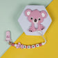 Babies Basic Customized Teddy Pacifier Clip - Pink