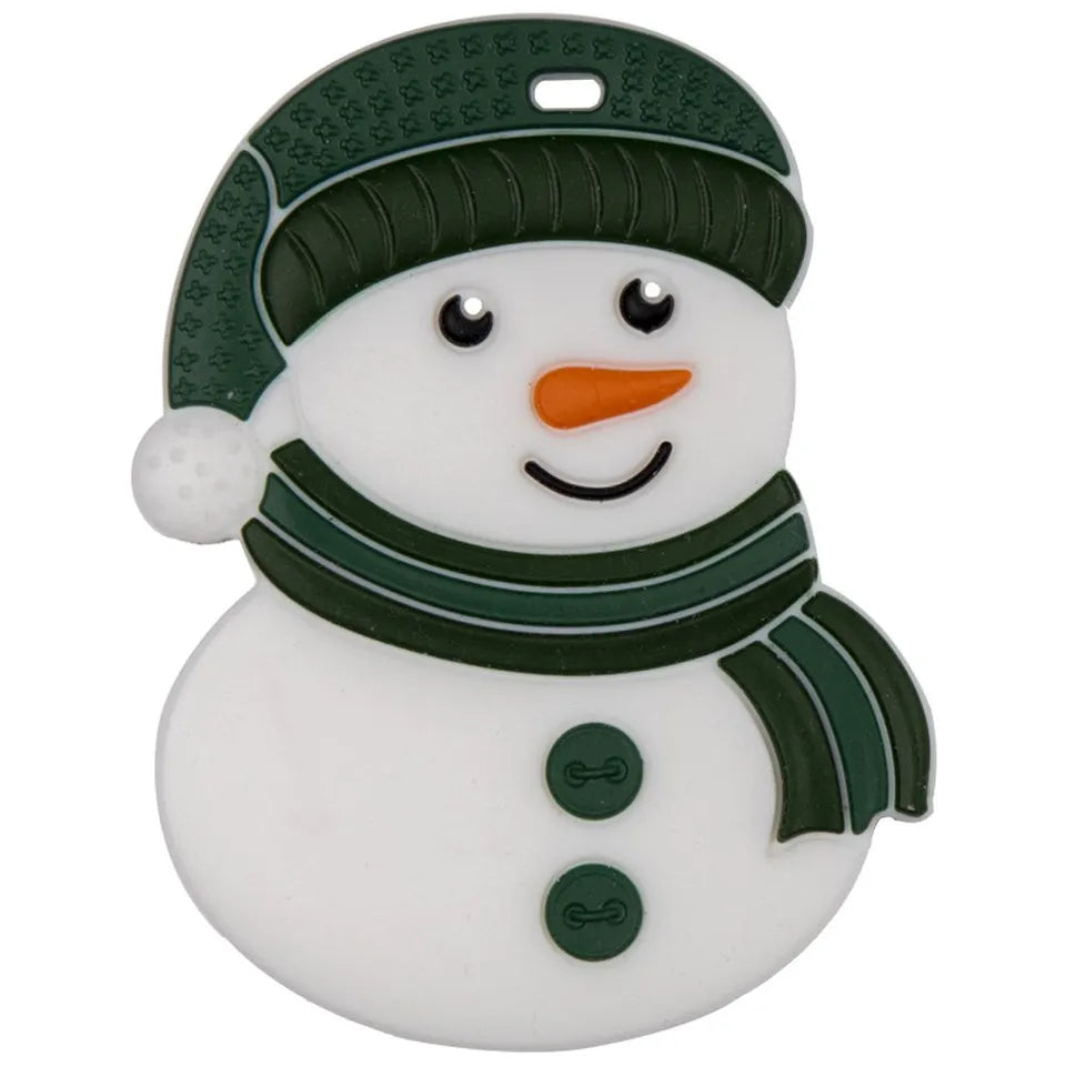 Babies Basic Customized Snowman Pacifier Clip - Green