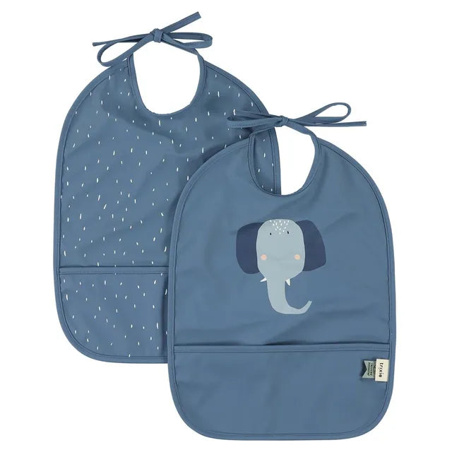 Trixie Waterproof Bib 2-Pack - Mrs. Elephant