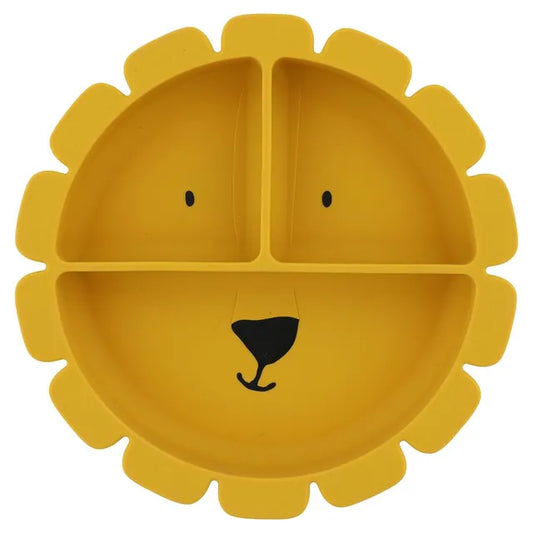 Trixie Silicone Divided Plate With Suction - Mr. Lion