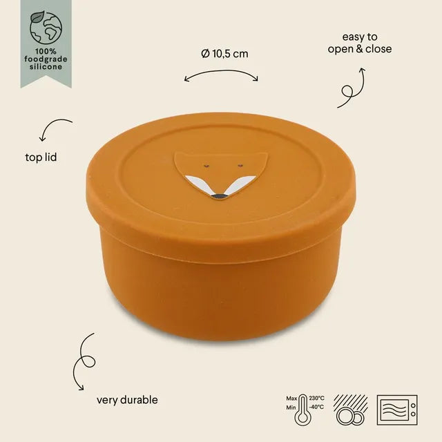 Trixie Silicone Snack Box with Lid - Mr. Fox