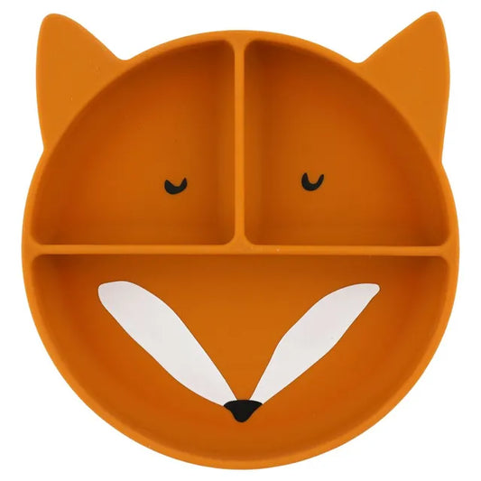 Trixie Silicone Divided Plate With Suction - Mr. Fox