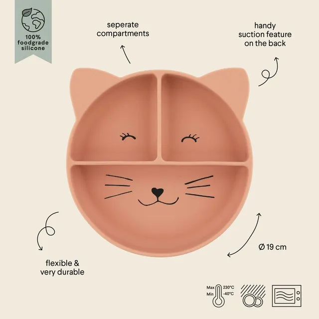 Trixie Silicone Divided Plate With Suction - Mrs. Cat