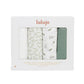 Lulujo 4-Pack Bamboo Muslin Swaddle Blankets - Bunnies & Fern